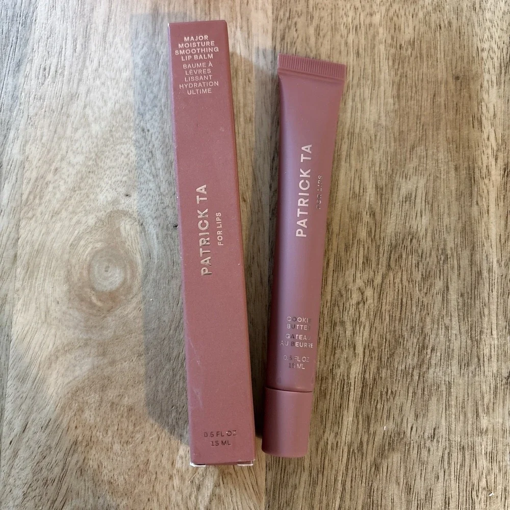 Patrick Ta Major Moisture Smoothing Lip Balm Cookie Butter 0.5 oz Full Size